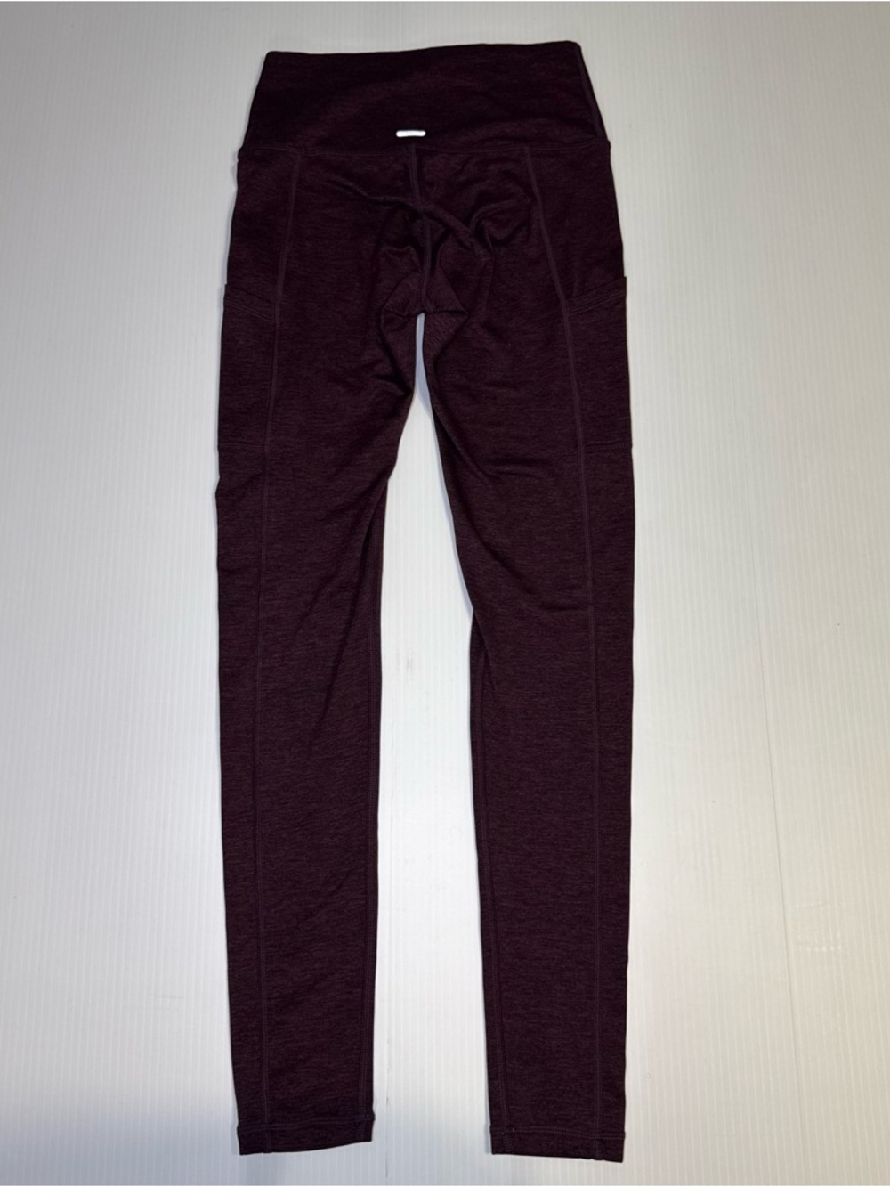 Aerie Chill Play Move High Waisted Pocket Leggings Burgundy Heathered Small Yoga